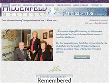 Tablet Screenshot of hilgenfeldmortuary.com